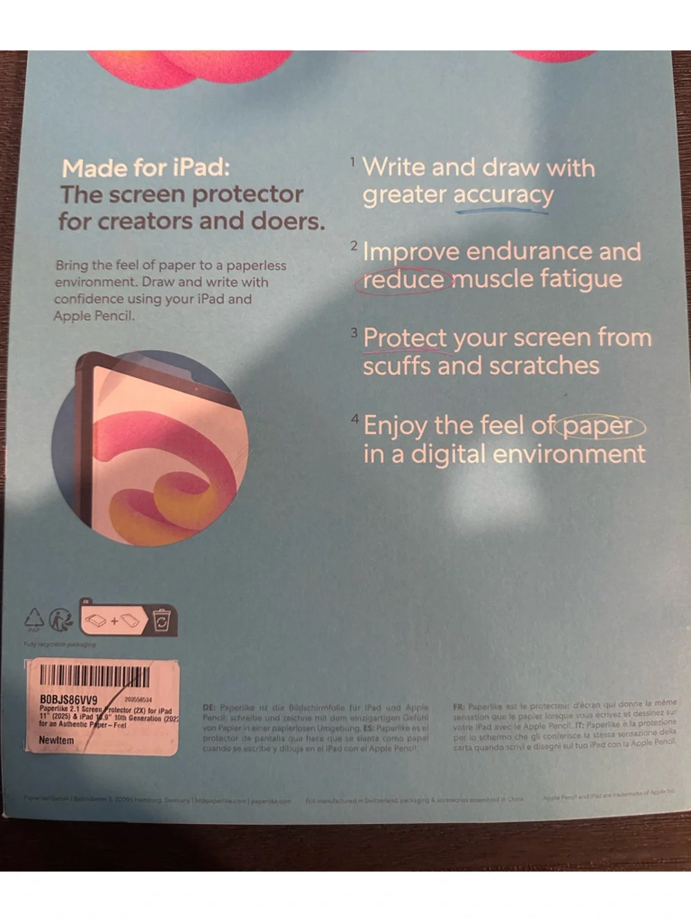 iPad 10.9” 10th Generation Paperlike Screen Protector